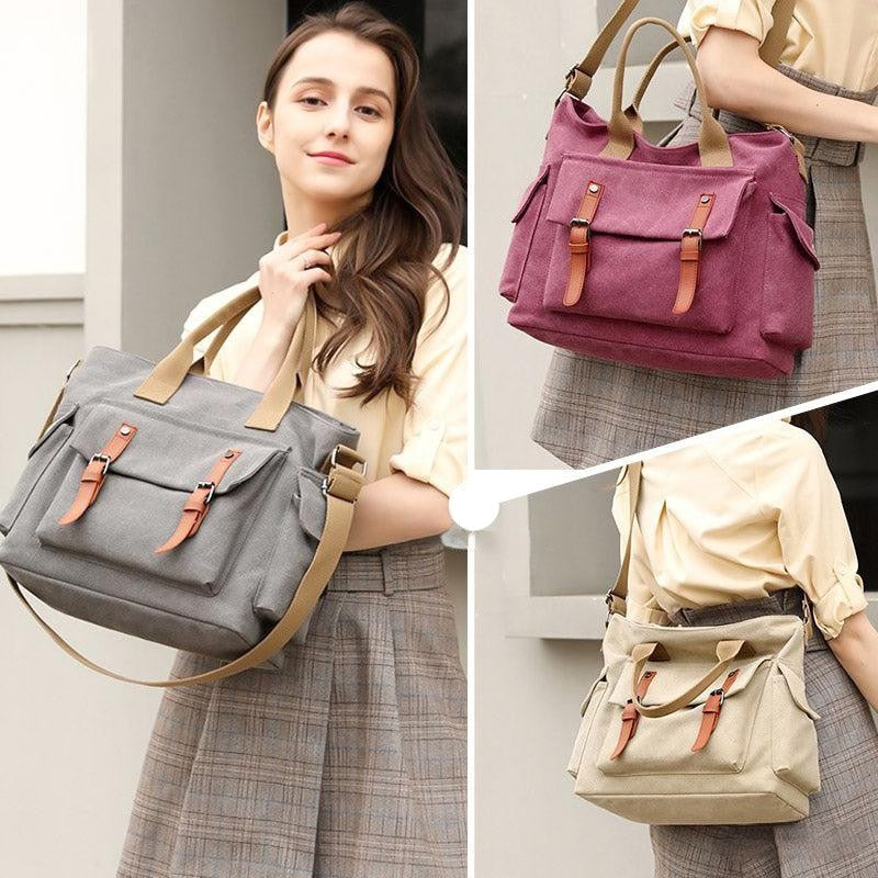 Women’s Canvas Shopper Bag – Adelyn