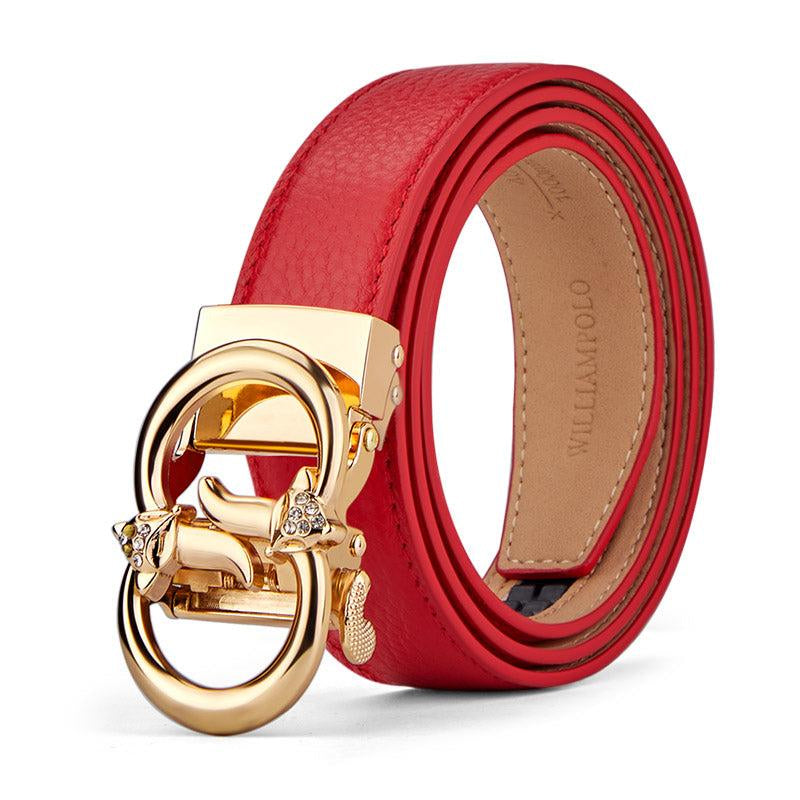 Women’s Genuine Leather Belt William Polo – Fox