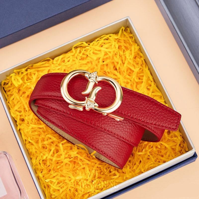 Women’s Genuine Leather Belt William Polo – Fox