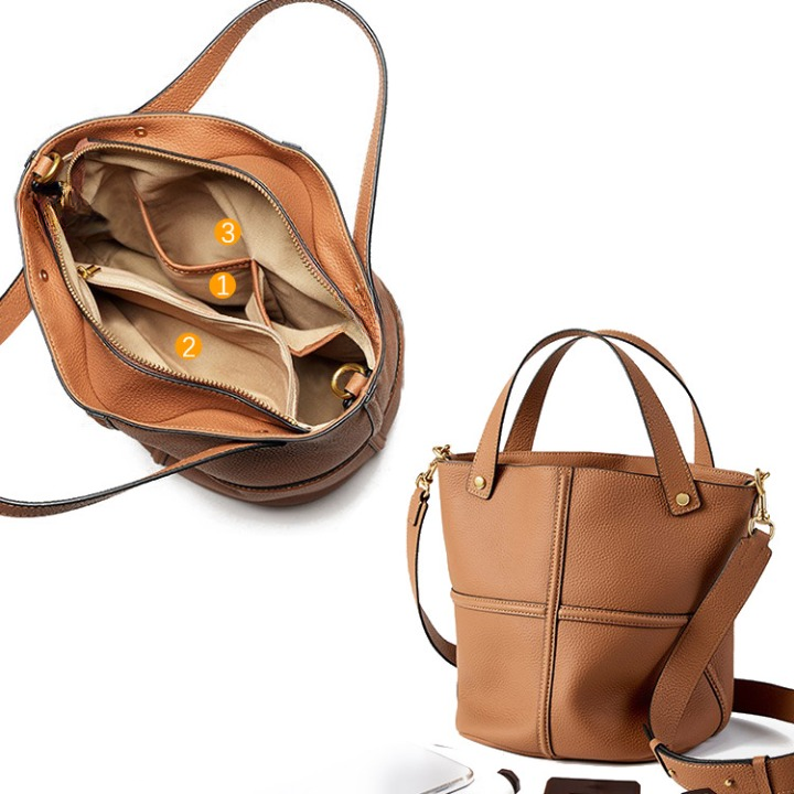 Women’s Leather Crossbody Bag – Amber