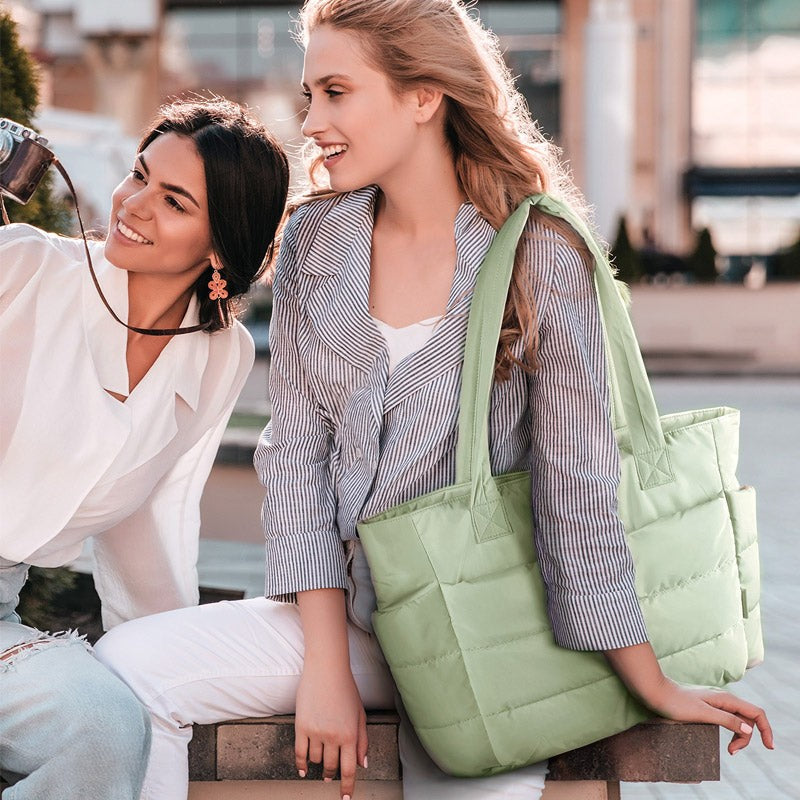 Women’s Nylon Tote Bag – Puffer Aura