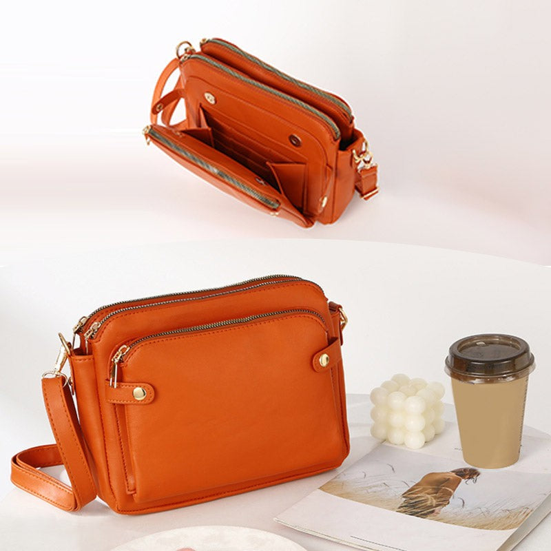 Women’s Vegan Leather Crossbody Bag – Yella