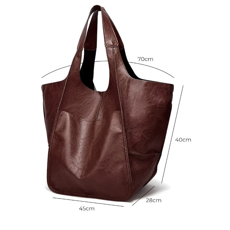 Women’s Vegan Leather Shopper Bag – Lesha