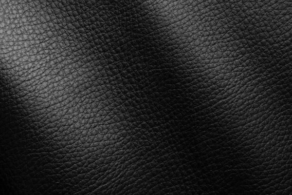 Close-up of black leather texture
